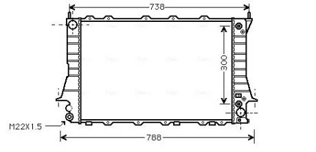 Радіатор AUDI 100/A6 26/8 AT 92-97 (Ava) AVA COOLING AIA2084 (фото 1)