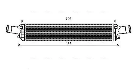 Охолоджувач наддувального повітря 8K0145805E VAG AVA COOLING AIA4319