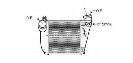 Охолоджувач наддувального повітря 1J0145803L VAG AVA COOLING AIA4354