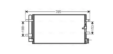 Конденсатор кондиціонера VAG (AVA) AVA COOLING AIA5360D