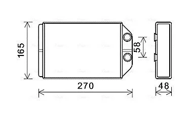 Радиатор отопителя салона Audi A6 01>05 AVA COOLING AIA6393