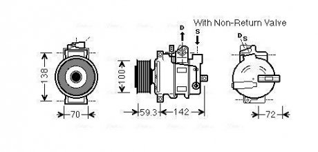 Компрессор кондиционера AUDI A4/ А5/ А6/ Q5 AVA COOLING AIAK334 (фото 1)