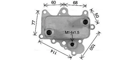 Радиатор масляный Fiat Doblo (10-), Tipo (16-)/Jeep Renegade (15-)/Opel Combo (1 AVA COOLING AL3152