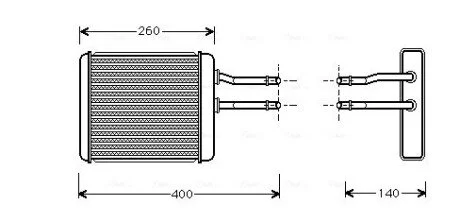 Радіатор пічки AVA COOLING AL6072