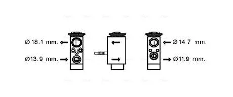 Розширювальний клапан 64119159803 BMW AVA COOLING BW1432