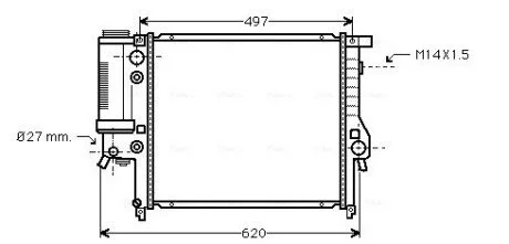 Радіатор, охолодження двигуна AVA COOLING BW2137