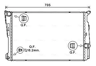 Радиатор охлаждения двигателя BMW X3 F25 (11-17) AVA AVA COOLING BW2546