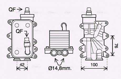 Радиатор масляный AVA COOLING BW3560H (фото 1)