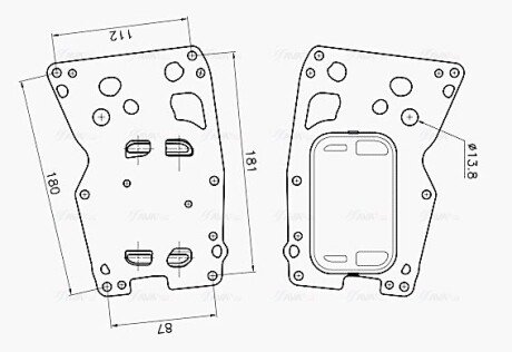 AVA BMW Оливний радіатор (без корпуса) 1 F20, 3 E90, 3 F30, 4,5 F10, X1/3/5 F25 AVA COOLING BW3625