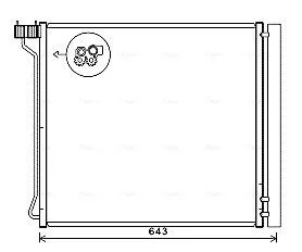 Радіатор кодиціонера 64509239944 BMW AVA COOLING BW5474D