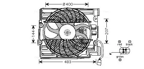 Вентилятор (комплект) AVA COOLING BW7510