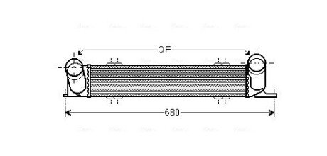 Охолоджувач наддувального повітря 17517798788 BMW AVA COOLING BWA4538