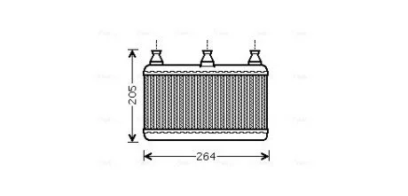 Радиатор отопителя салона AVA AVA COOLING BWA6341