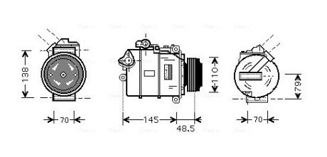 Компресор кондицiонера AVA COOLING BWA K309