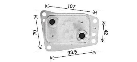 AVA CITROEN Масляний радіатор C4 2.0 09-, C5 2.0 09-, JUMPER 2.0 15-, FORD, PEUGEOT AVA COOLING CN3327 (фото 1)