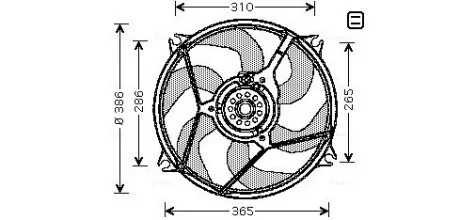 Вентилятор 1253C8 PEUGEOT / CITROEN AVA COOLING CN7530