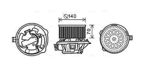 Вентилятор салону AVA COOLING CN8289