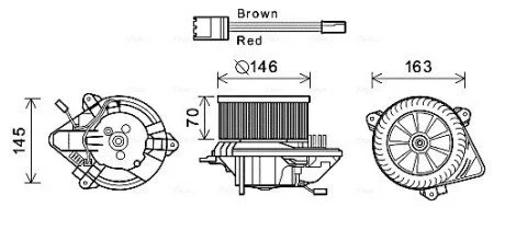 Вентилятор салона AVA COOLING CN8294