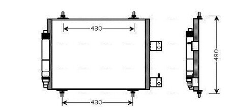 AVA CITROEN Радіатор кондиціонера C8, Jumpy, Fiat Ulysse, Peugeot 807, Expert 02- AVA COOLING CNA5213D