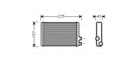 AVA CITROEN Радіатор опалення Berlingo, C4 Picasso, C5 III,Peugeot 407,Partner 08- AVA COOLING CNA6305