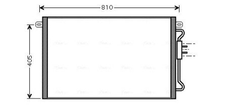 AVA CHRYSLER Радіатор кондиціонера (конденсатор) без осушувача Voyager IV 00- AVA COOLING CRA5075
