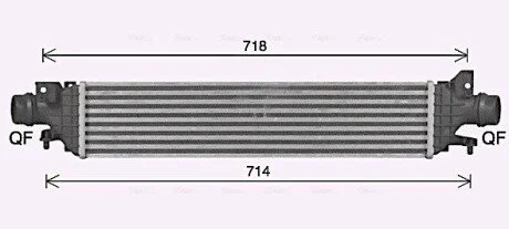 Інтеркулер CHEVROLET AVEO LDV/LSF 07.11-12.15 AVA COOLING CT4074