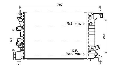 AVA CHEVROLET Радіатор системи охолодження двигуна AVEO 11- AVA COOLING CTA2047 (фото 1)