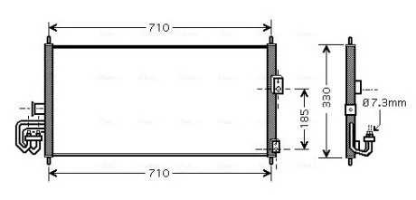Радиатор кондиционера AVA COOLING DN 5201