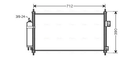 Радіатор кодиціонера 921109H215 NISSAN / INFINITI AVA COOLING DN5263D