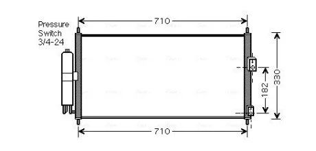 Радіатор кондиціонера AVA COOLING DN5270D