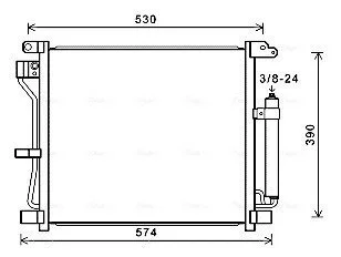 Радіатор кодиціонера AVA COOLING DN5403D