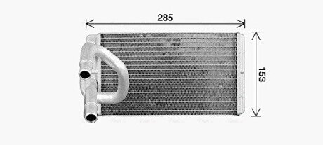 Теплообмінник, система опалення салону AVA COOLING DN6475