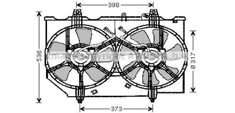 Вентилятор, охлаждение двигателя AVA COOLING DN7513