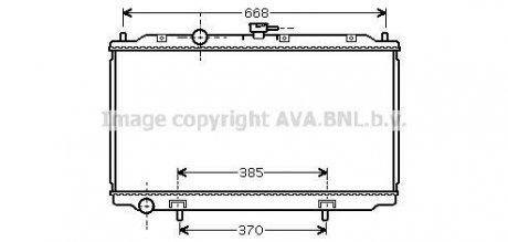 Радіатор охолодження двигуна Nissan Almera N16 (01-), Primera P12 (00-) MT AVA COOLING DNA2215 (фото 1)