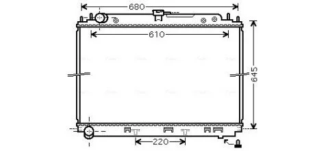 Радіатор, Система охолодження двигуна 21410EB31A NISSAN / INFINITI AVA COOLING DNA2296 (фото 1)