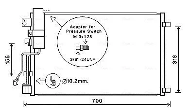 Радіатор кодиціонера 92100JD51A NISSAN / INFINITI AVA COOLING DNA5283D