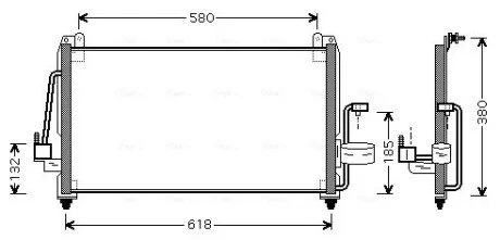 Радиатор кондиционера AVA COOLING DW 5040 (фото 1)