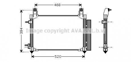 Радиатор кондиционера AVA COOLING DW5081D