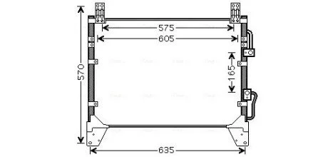 Радиатор кондиционера AVA COOLING DW5142