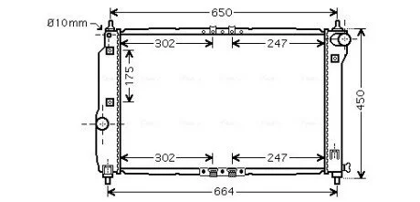 Радиатор охлаждения CHEVROLET AVEO (выр-во AVA) AVA COOLING DWA2067 (фото 1)