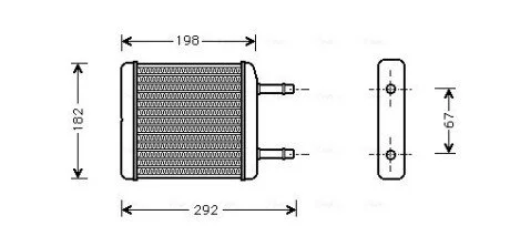 Теплообменник, отопление салона AVA COOLING DWA6024