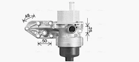 Радиатор масляный в сборе FORD TRANSIT 2.2/2.4 TDCi +06 (AVA) AVA COOLING FD3669H