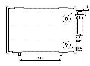 AVA FORD Радіатор кондиціонера (конденсатор) з осушувачем B-MAX 1.4-1.6 12-, FIESTA VI 1.25-1.6 08- AVA COOLING FD5583D