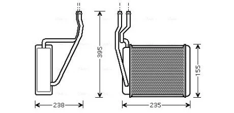 Радиатор отопителя салона Ford Fiesta Fusion 1,25-1,6i 1,4-1,6TDCI 02>08 / MAZDA AVA COOLING FD 6329
