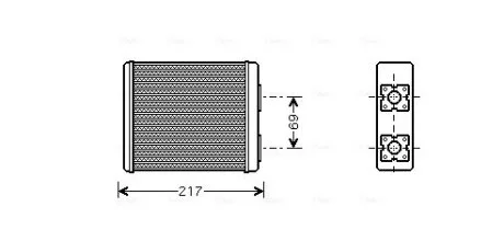 Теплообмінник, система опалення салону 1961138 FORD AVA COOLING FD6362