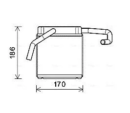 AVA FORD Радіатор опалення салону RANGER 2.5 D 99-, MAZDA AVA COOLING FD6607