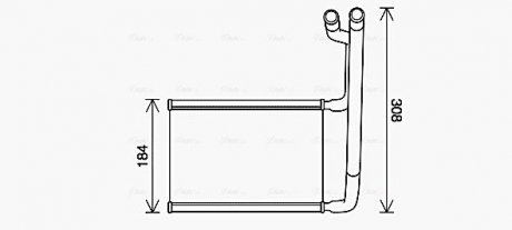 Теплообмінник, Система опалення салону AVA COOLING FD6645 (фото 1)