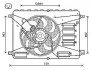AVA FORD Вентилятор радіатора Galaxy, Kuga I, Mondeo IV, S-Max 1.6/2.0TDCi 06-