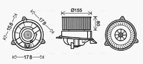 Вентилятор салону AVA COOLING FD8495