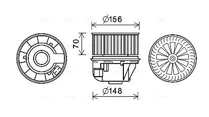Вентилятор салону AVA COOLING FD8613